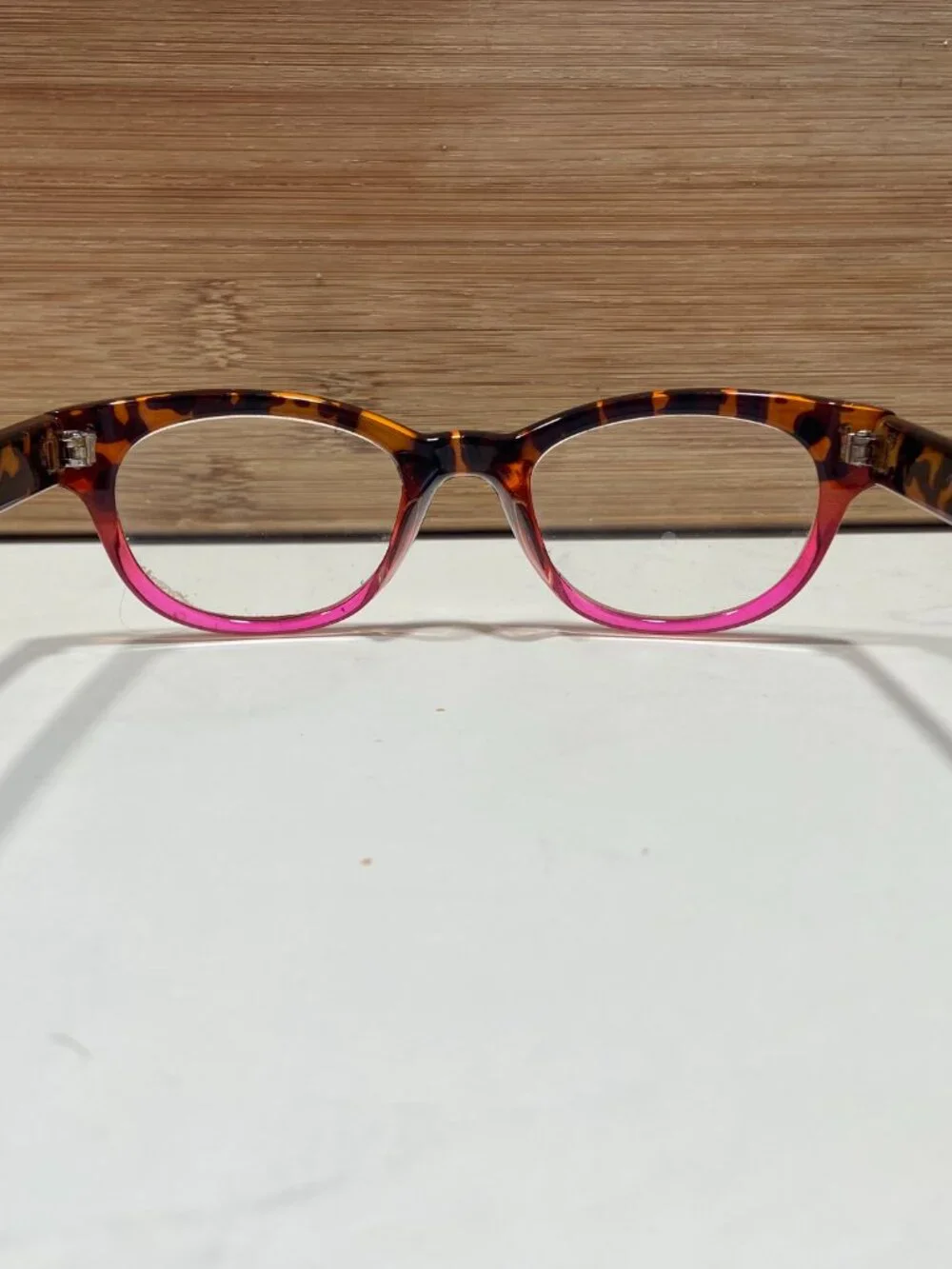 Carlos by Carlos Santana Tortoise Pink Oval Eyeglasses w/ Leopard Case